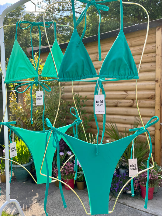 Reversible Triangle Bikini Set - Green